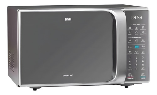 Microondas Grill Bgh Plata 23 Litros Digital