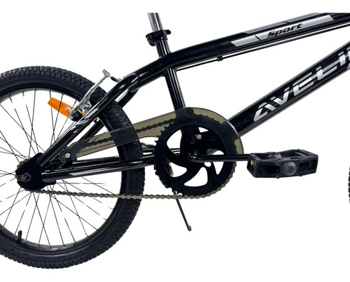 Bicicleta Bmx Rodado 20 Avelino Kids Negra Negro 20  