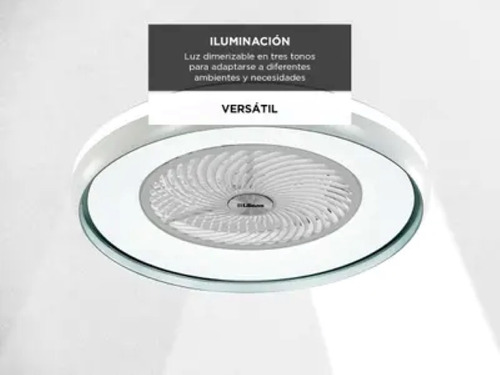 Ventilador Techo Liliana Vthbox24 C/control Remto/8aspas C/l 55.8 Cm Blanco Transparentes Plástico 8