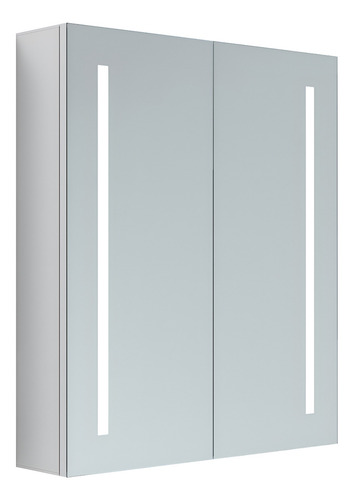 Botiquín 60x70 Cm Aluminio Baño Doble Vidrio Sensor Led Vidrio Plateado