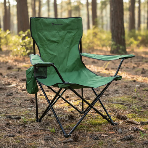 Sillon Director Camping Playa Plegable Posavasos Verde