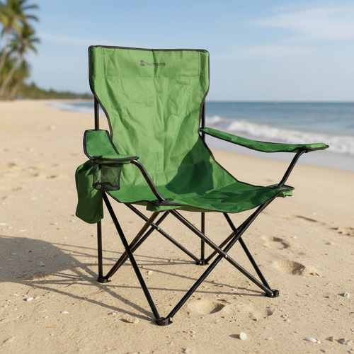 Sillon Director Camping Playa Plegable Posavasos Verde