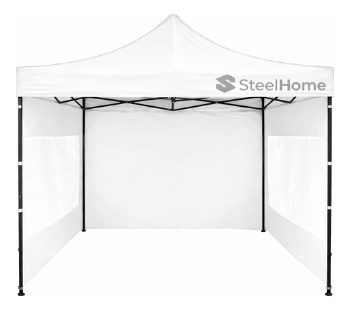 Gazebo Autoarmable Steel Home 3 X 3 M Con Paredes Blanco Blanco