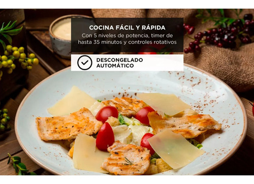 Microondas Philco Mphrw20uap 700 W 20 Litros Blanco Rotativo