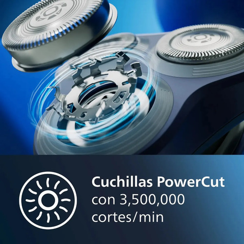 Afeitadora Eléctrica Philips Serie 1000 S1881/00 - Inalámbrica - Para Afeitado En Seco Y Humedo - Cuchillas Autoafilables Azul Oscuro