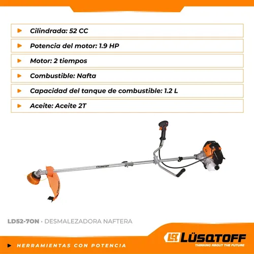 Desmalezadora Naftera Lusqtoff Ld52-7on 52cc 1,9hp