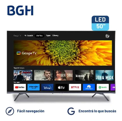 Tv Led Bgh 50  Smartv Uhd Googletv/hdmi/usb