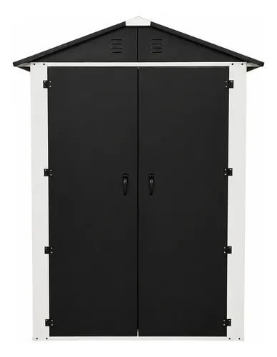 Cobertizo De Jardín King-house Metálico De Acero Negro De 1.2 X 0.9 X 1.85 M