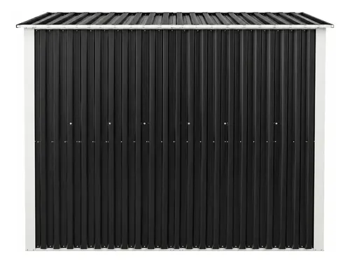 Cobertizo Caseta Deposito De Jardin 240x240x200 Acero Negro Negro