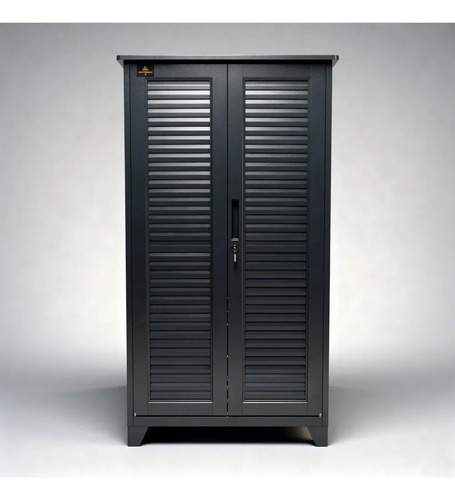 Gabinete Depósito De Jardín King-house De Acero Negro 90x50x185 Cm
