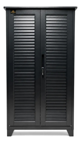Gabinete Depósito De Jardín King-house De Acero Negro 90x50x185 Cm