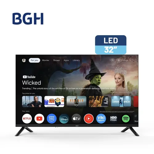 Smart Tv Led Bgh B3226g5g 32 Hd Googletv Dolby Audio Netflix