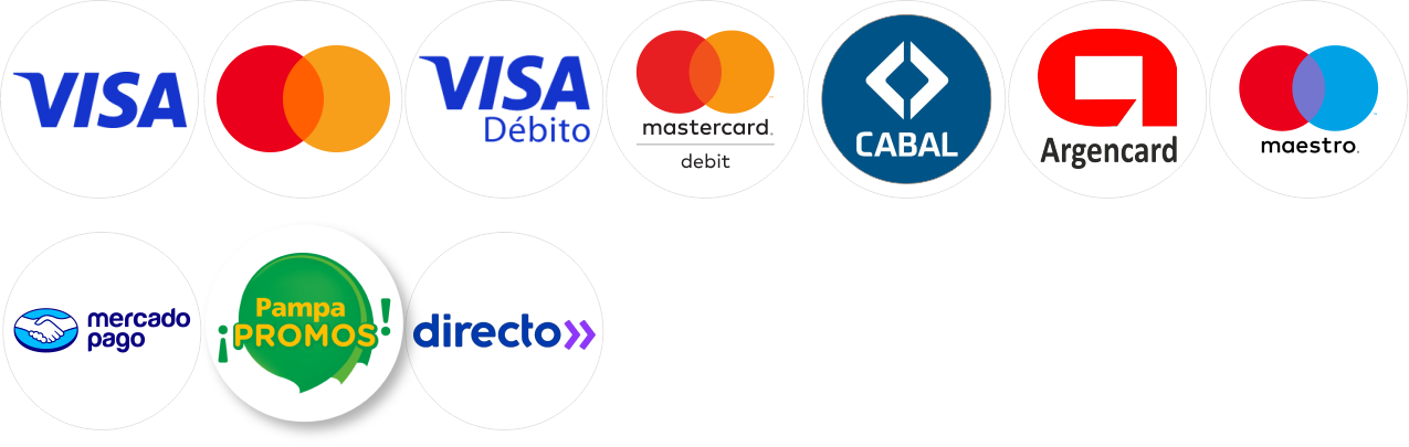 Medios de pago disponibles