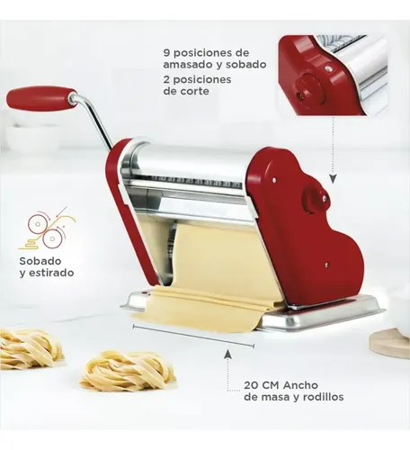 Pastalinda Fabrica De Pastas Clasica Fideos Masa Color Rojo
