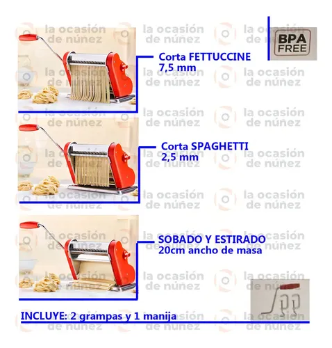 Pastalinda Fabrica De Pastas Clasica Fideos Masa Color Rojo