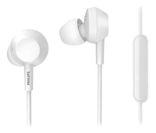 Auricular Philips Tae4105wt/00 Blanco Graves Micrófono