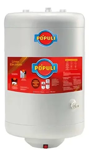 Termotanque Eléctrico Ecotermo Pópuli Elec 53 Carga Superior De Colgar O Apoyar Color Blanco