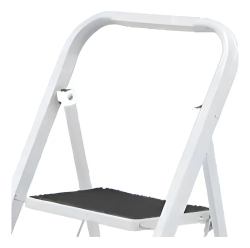 Escalera Tijera Plegable 3 Escalones Antideslizantes Onebox Ob-e3 Acero 150kg Blanco