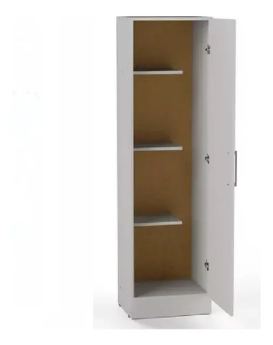 Mueble Escobero Organizador Multifuncion Cocina Estantes Color Blanco Orlandi