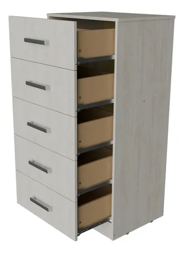 Chifonier Muebles Orlandi Melamina 5 Cajones Color Venecia 59x121.5x45cm