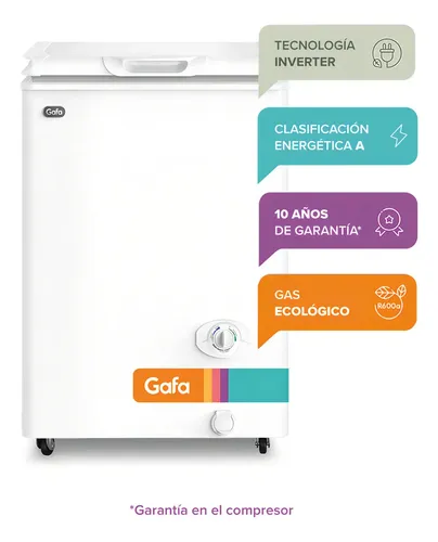 Freezer Horizontal Gafa Blanco Inverter 117lts Fghi100b-s
