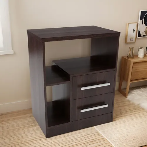 Mesa De Luz 113 Premium Wengue Color Marrón Orlandi Brillante