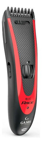 Cortadora De Cabello Ga-ma R642 Inalambrica 5 Peines Rojo