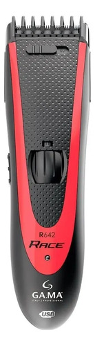 Cortadora De Cabello Ga-ma R642 Inalambrica 5 Peines Rojo
