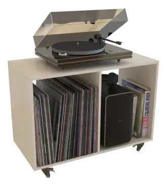 Mesa Cajon Multiuso Dsm05rb 40x80x52 C/ruedas Roble Blanco