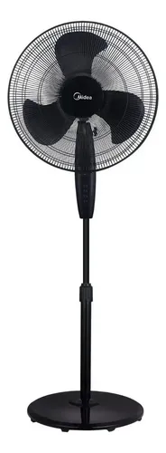 Ventilador Pie 18 Midea Sf-18b1ae1 75w 3vel. Negro/rej. Met. 45 Cm