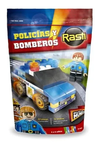 Rasti Bolsa Doypack Policías Y Bomberos 43 Piezas 1083 Orig