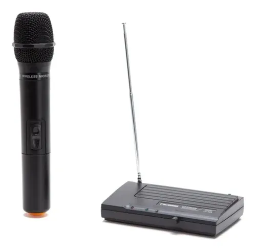 Microfono Ross Fv-302 Inalambrico Vhf Cardioide Simple Negro