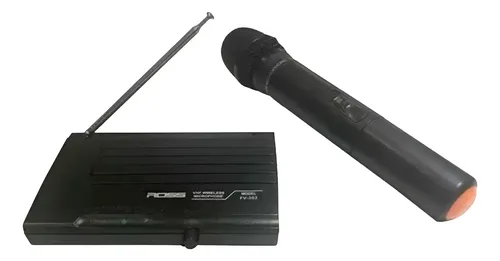 Microfono Ross Fv-302 Inalambrico Vhf Cardioide Simple Negro