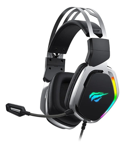Auriculares Gamer Havit H2018u Usb 7.1 Rgb Negro/plata