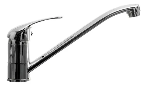Griferia Gloa Gmc01 Monocomando Cocina Cromada C/flexible Plateado Cromado