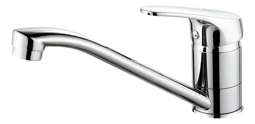 Griferia Gloa Gmc01 Monocomando Cocina Cromada C/flexible Plateado Cromado