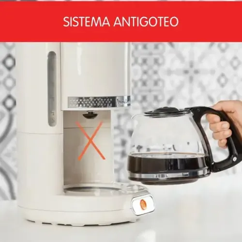 Cafetera De Filtro Moulinex Soleil Fg381a10 1,25l Color Marfil Blanco