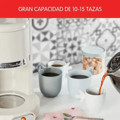 Cafetera De Filtro Moulinex Soleil Fg381a10 1,25l Color Marfil Blanco