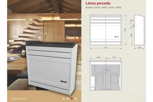 Calefactor Ctz 6000 Tbu Linea Pesada Blanco