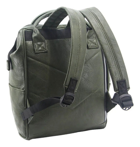 Mochila Boca De Pez Amayra Moderna Amplia Urbana Color Verde 2313 Liso