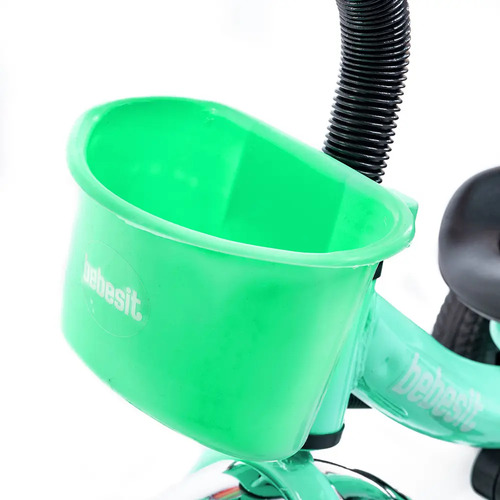 Triciclo Con Manija & Canasto Verde Sl 1701 - Bebesit