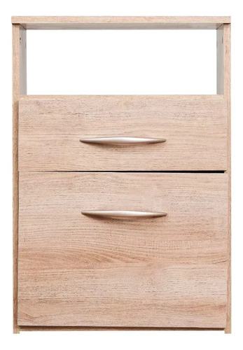 Mesa De Luz Moderna Melamina Savanna 1 Cajón 1 Puerta 65x45cm Melamínico