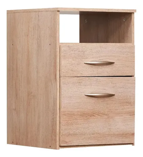 Mesa De Luz Moderna Melamina Savanna 1 Cajón 1 Puerta 65x45cm Melamínico