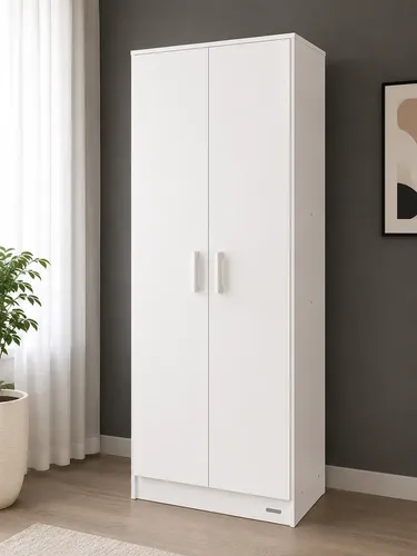 Mueble Multifunción 0.61x1.83 Melamina Platinum 2p 4e Blanco Blanco