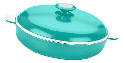 Paellera Pizzera Avelino 32cm Con Asas Green Sky Color Verde