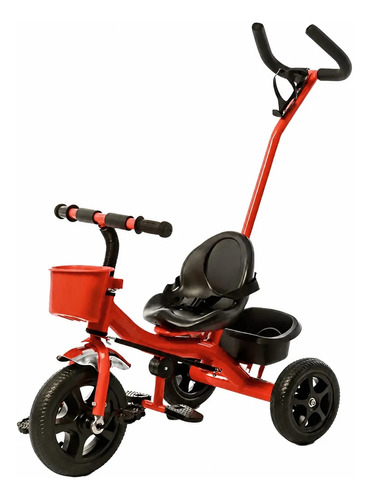 Triciclo Bebesit Sl-1701-b C/manija Empuje Rojo Rojo