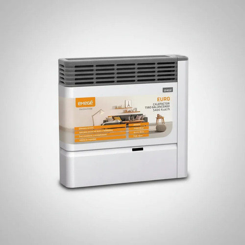 Calefactor Emege 5400 Tbu 2155 Multigas Linea Euro Gris