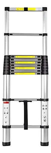 Escalera Telescopica 9 Escalones Smart Kassel Skdi-esctls-26 Plateado