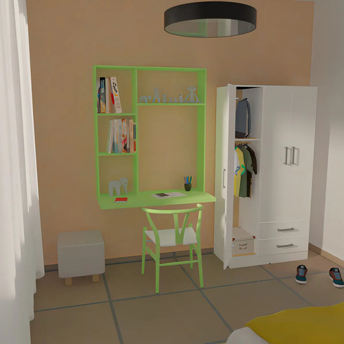 Placard Melamina Blanco 90x184cm 3 Puertas 2 Cajones Muebles Orlandi