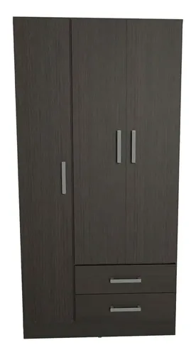 Placard Orlandi Bahía 0.90 Color Wengue De Mdp Con 3 Puertas Wengue